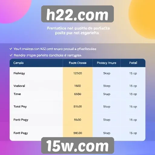 Comparativa entre h22.com e plataformas concorrentes