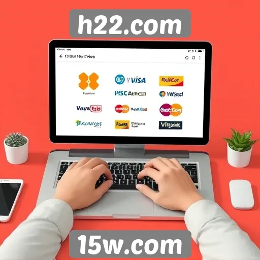 Opções de pagamento disponíveis no h22.com